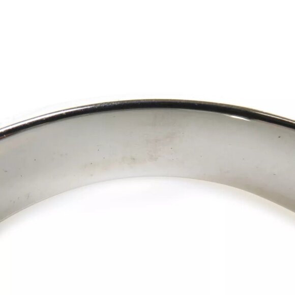 Auth HERMES Clic Clac H Bangle Bracelet Silver/Light Pink Metal/Enamel - Picture 9 of 10